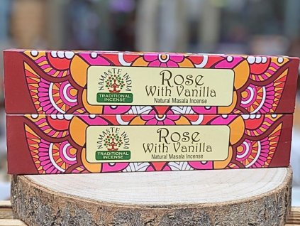 Vonné tyčinky - Namaste India; Rose with Vanilla