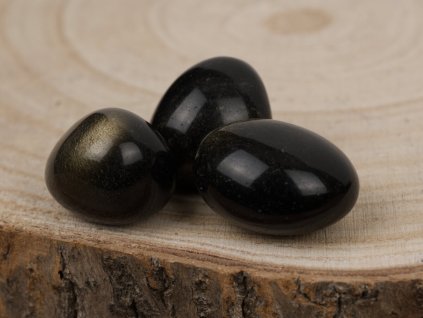 obsidián zlatý tromlovaný kámen