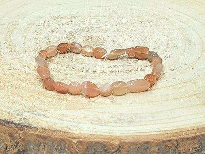 Sluneční kámen - náramek, 6×8mm - nugety