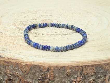Sodalit - náramek, 2×4mm – rondelky