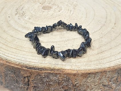 Hematit - náramek, 5-10mm - sekaný