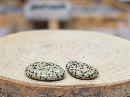 Jaspis dalmatin - placka tromlovaný kámen; 40-45mm