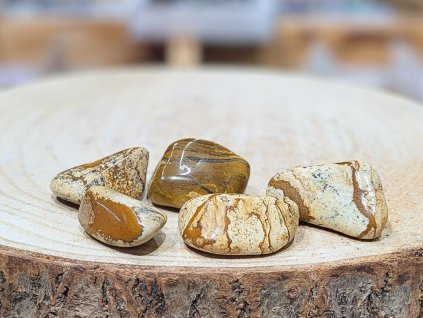 Jaspis obrázkový - tromlovaný kámen, 30-45mm