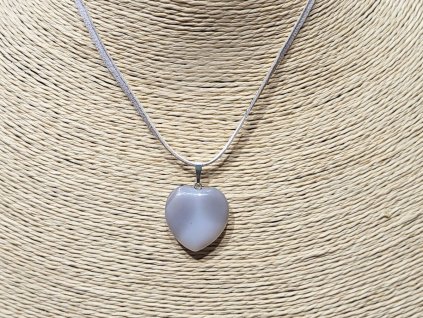 Achát šedý - přívěsek; 20-22mm