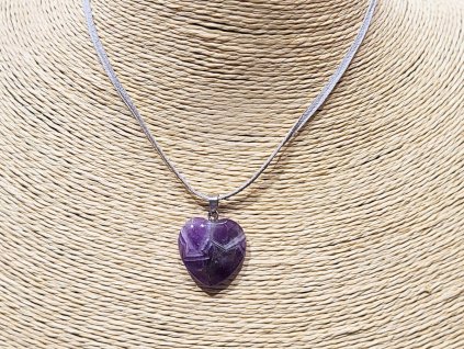 Ametyst - přívěsek; 20-22mm