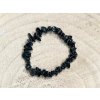 obsidian černý Obsidián černý - náramek, 5-10mm - sekaný