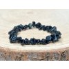 Obsidián černý - náramek, 5-10mm - sekaný