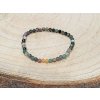 Achát mechový - náramek, 4mm - fasetovaný
