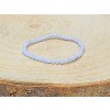 Chalcedon modrý - náramek, 4mm - fasetovaný