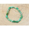 Chryzopras – náramek, 6×8 mm - fazolky