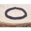 Lávový kámen – náramek, 4×6mm – rondelky