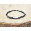 Obsidián vločkový, náramek, 3-4mm - rondelky