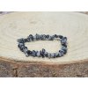 Obsidián vločkový - náramek, 5-10mm - sekaný