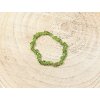 Olivín - náramek, 5-10mm - sekaný