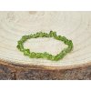 Olivín - náramek, 5-10mm - sekaný