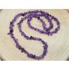 Ametyst - náhrdelník, 90cm - sekaný