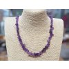 Ametyst - náhrdelník, 90cm - sekaný