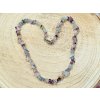 Fluorit - náhrdelník; 40cm - sekaný