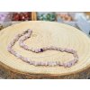Kunzit - náhrdelník; 40cm - sekaný
