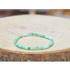 Chryzopras - náramek; 4mm - fasetovaný
