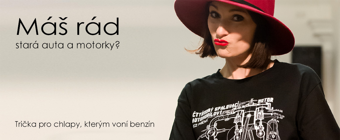 Trička pro chlapy, kterým voní benzín - Černé triko