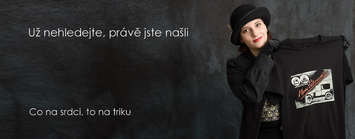 Co na srdci, to na triku - černé triko