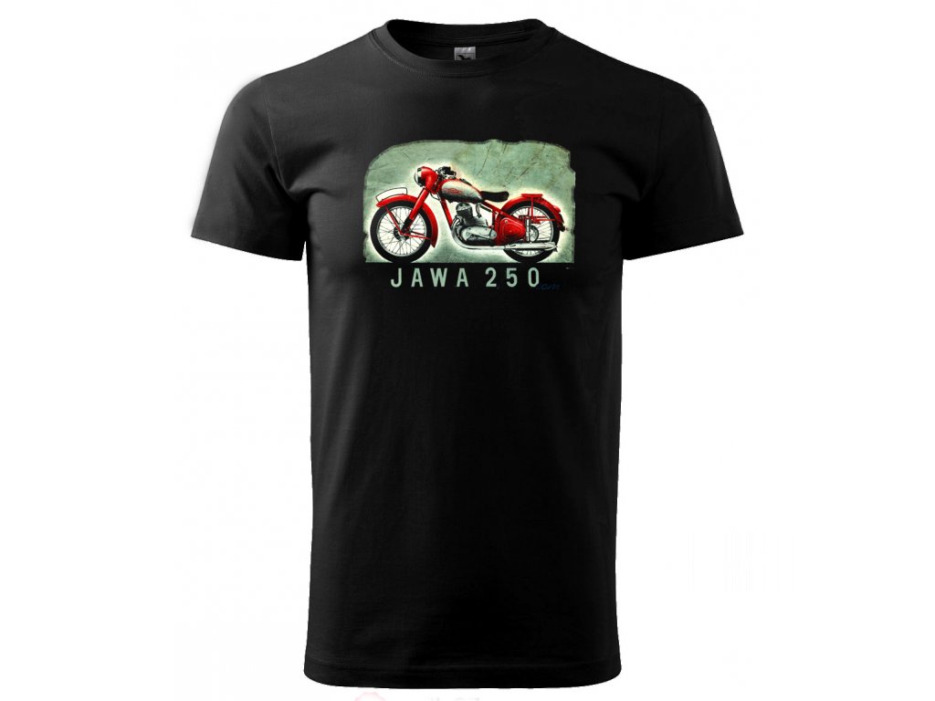 černé triko motorka jawa 250