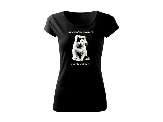 kočka domácí dámské tričko
