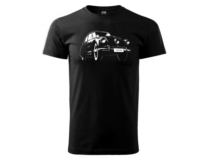 Černé tričko s potiskem auto Tatra