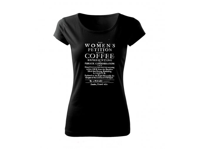 dámské tričko s obrázkem káva