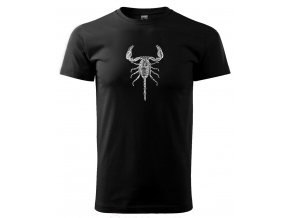 škorpion černé triko s potiskem pánské