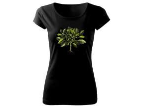 dámské tričko s rostlinou