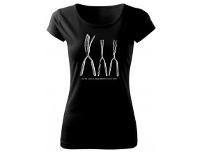 Kadeřivá želízka dámské tričko černé