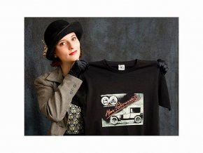 Automobil Henri Labourdette - tričko s potiskem (Pánské/Dámské Dámské černé, Velikost XXL)