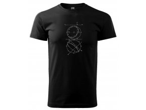 pánské černé tričko fyzik