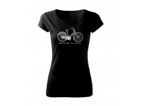 Černé tričko s potiskem dámské retro kolo