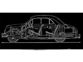 Oldtimer Sedan - tričko s řezem veteránu