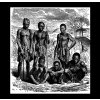 Domorodci na lovu v Africe - tričko s potiskem (Pánské/Dámské Dámské černé, Velikost XXL)