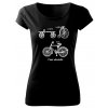 vývoj velocipedu dámské triko černé