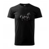 pánské tričko černé kůň