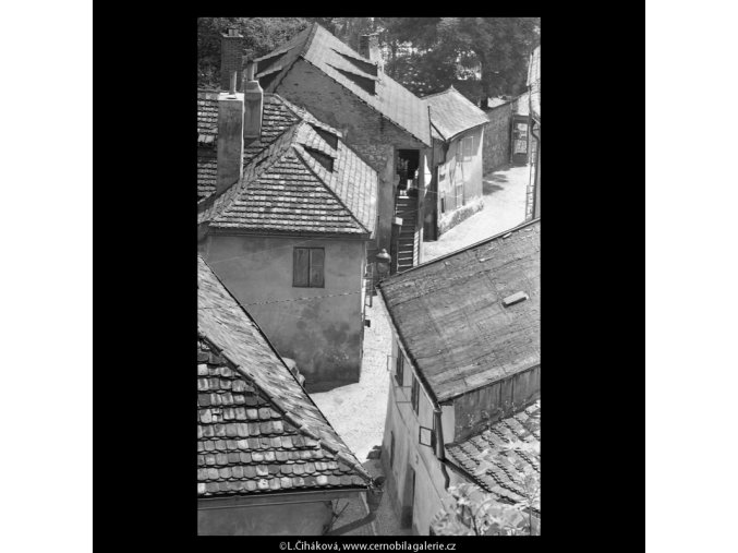 Pohled do Nového světa (5399-1), Praha 1967 červen, černobílý obraz, stará fotografie, prodej