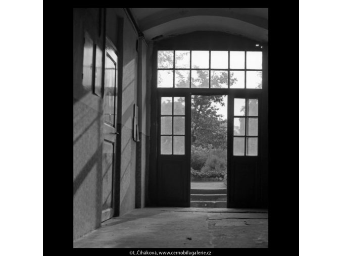 Dveře na dvůr (5538), žánry - Praha 1967 srpen, černobílý obraz, stará fotografie, prodej