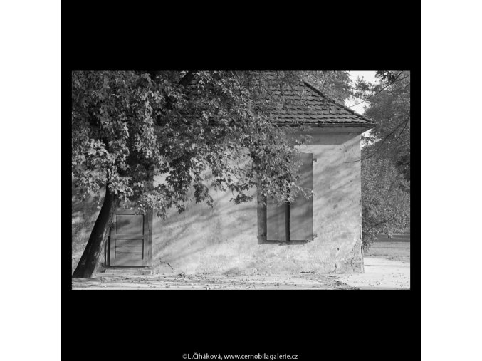 Domek na Kampě (5591), Praha 1967 září, černobílý obraz, stará fotografie, prodej