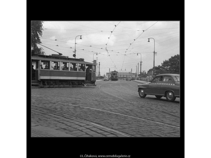 Klárov (225), Praha 1959 srpen, černobílý obraz, stará fotografie, prodej