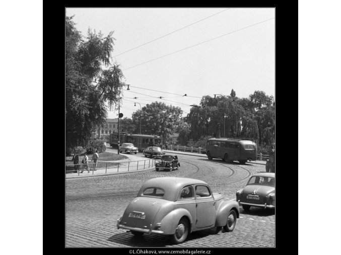 Na Klárově (357-2), Praha 1959 , černobílý obraz, stará fotografie, prodej