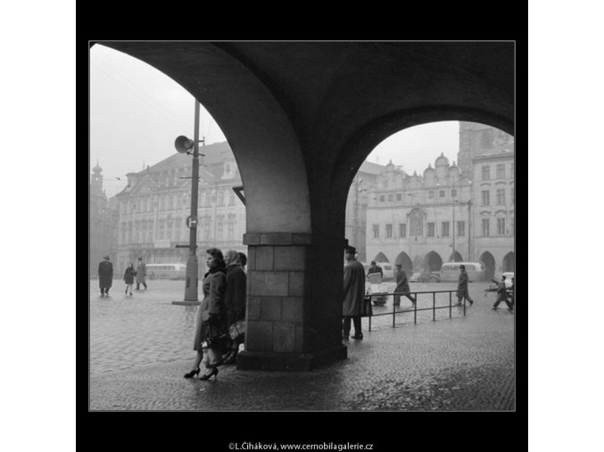 Staroměstské náměstí (475), Praha 1959 , černobílý obraz, stará fotografie, prodej