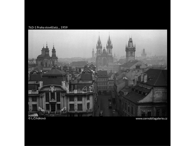 Praha stověžatá... (763-1), Praha 1959 , černobílý obraz, stará fotografie, prodej