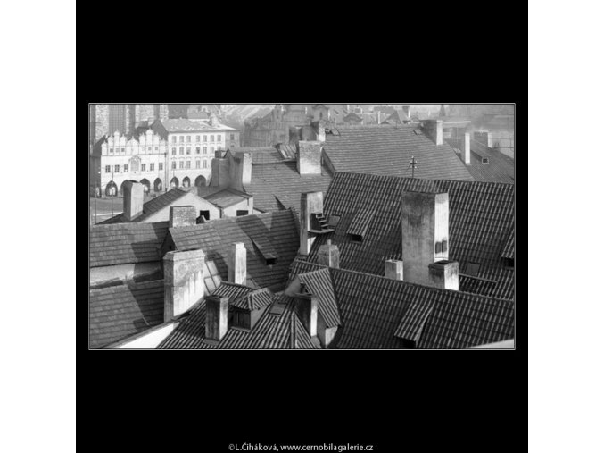 Střechy (790-3), Praha 1959 , černobílý obraz, stará fotografie, prodej