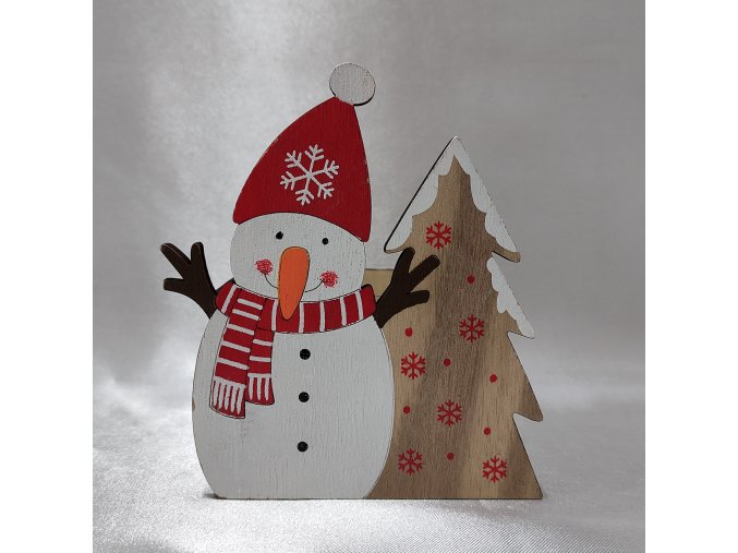 203747 I Krabička Sněhulák dřevěná