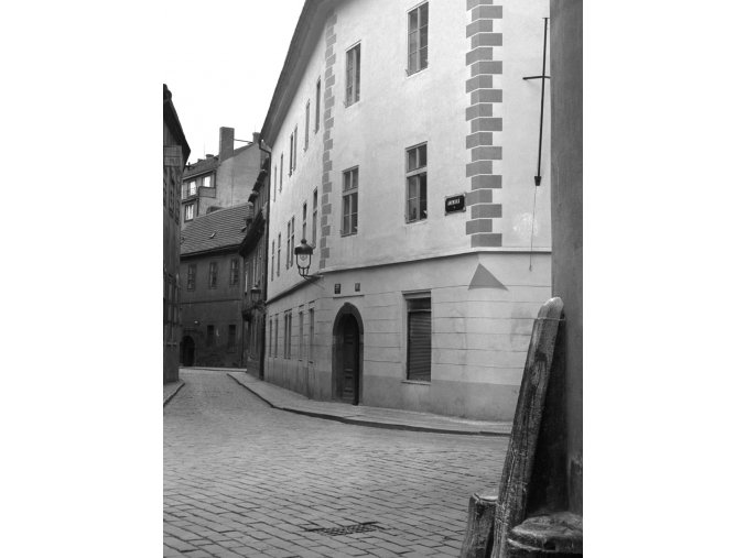 Anenská ulice (1065-2), Praha 1960 prosinec, černobílý obraz, stará fotografie, prodej